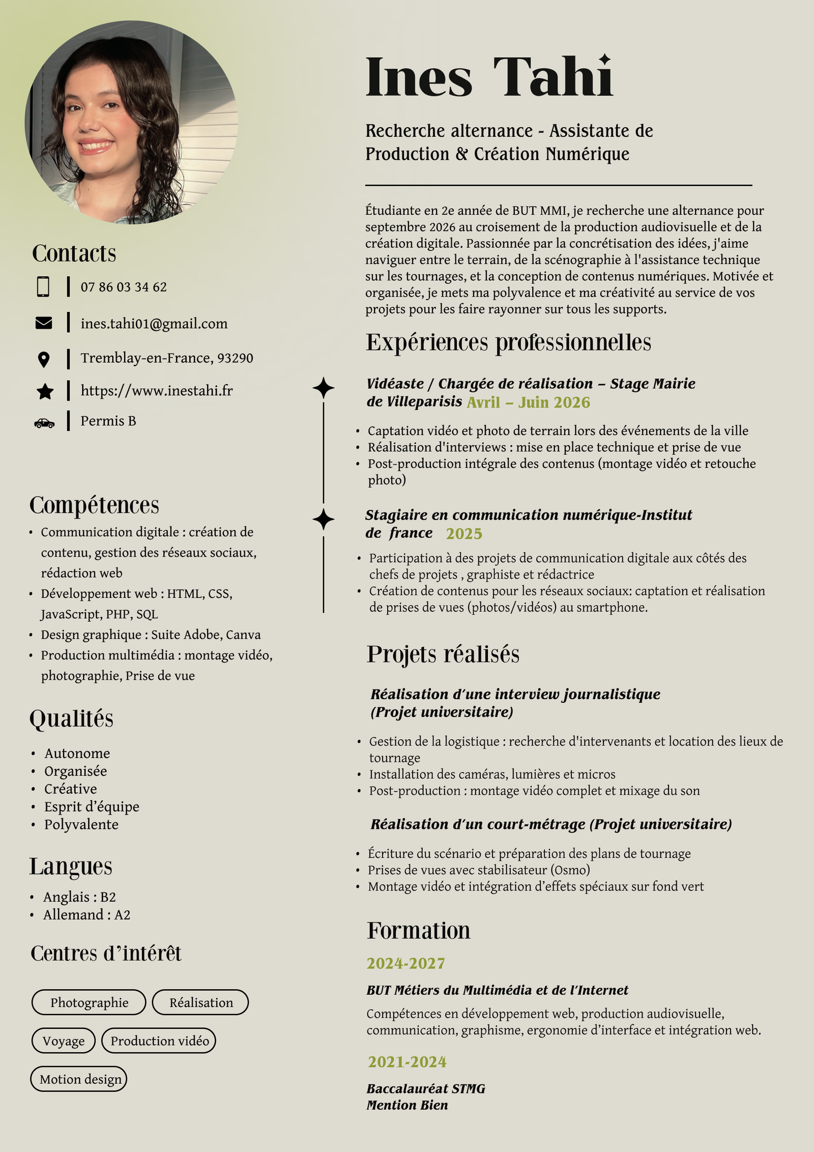 CV Inès Tahi