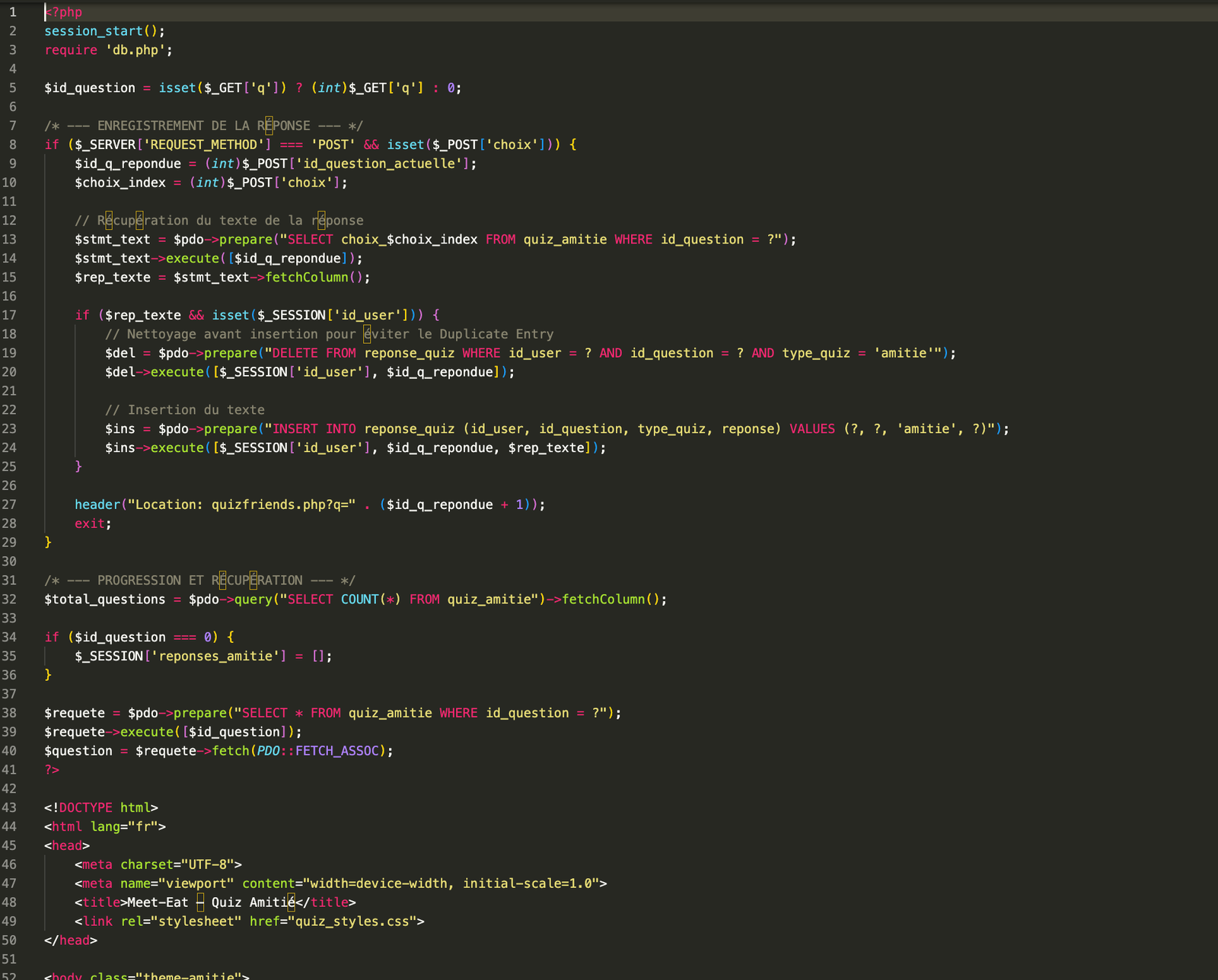 Développement PHP et Maquette Figma