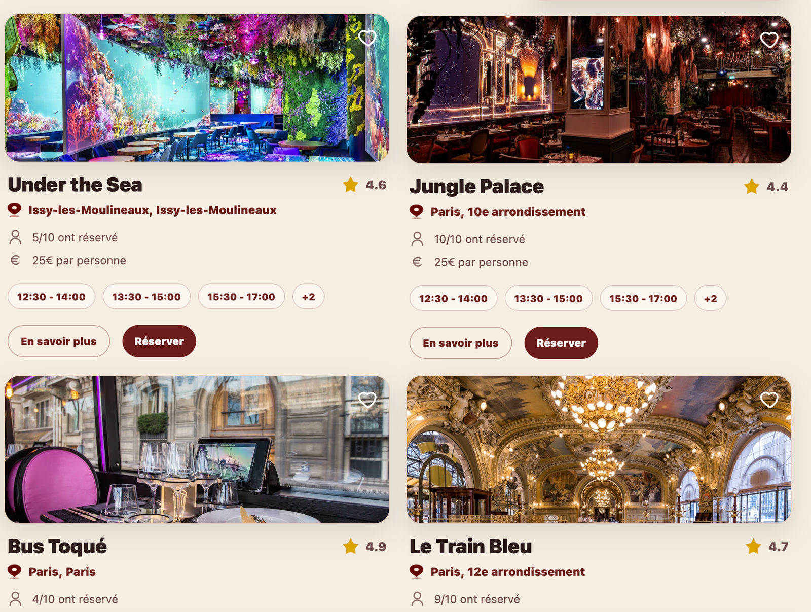 Parcours de réservation et Chat